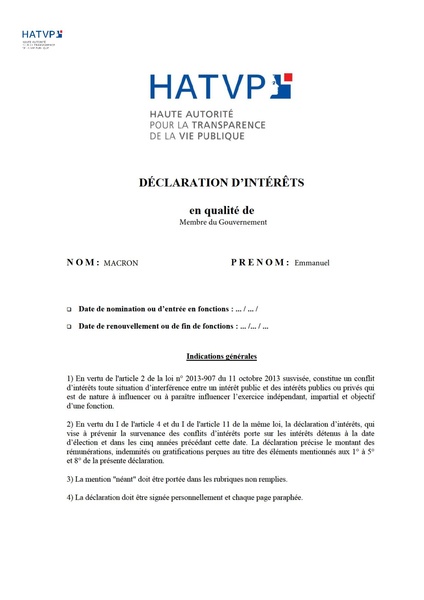 Fichier:Déclaration d'intérêts 2014 Macron.pdf